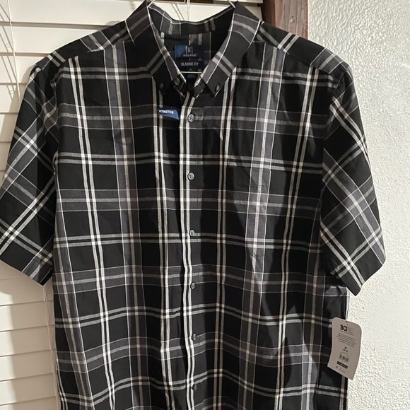 George Other - - Men’s 2XL dress Shirt with Black/white/silver colors New with Tags
